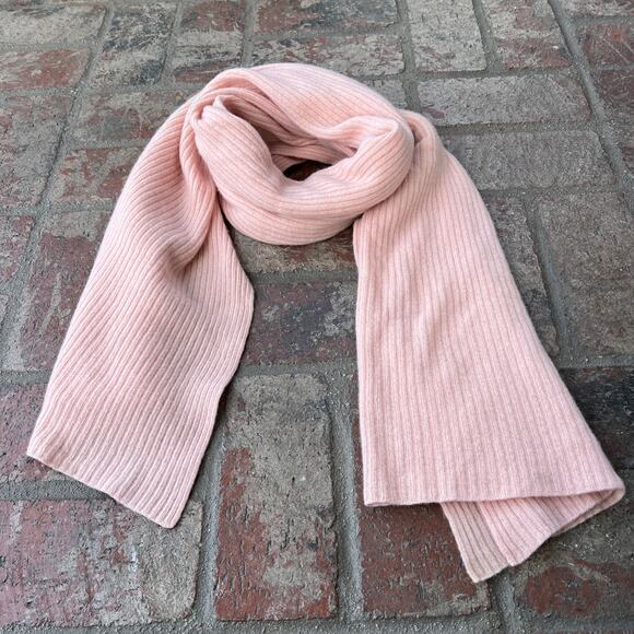 Ann Taylor Accessories - Vintage Ann Taylor 100% Cashmere Scarf Light Pink Cozy Lightweight